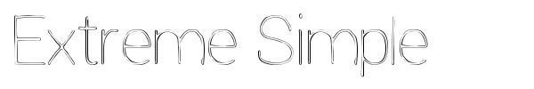 Extreme Simple font preview